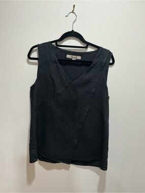 Flax linen sleeveless top size small